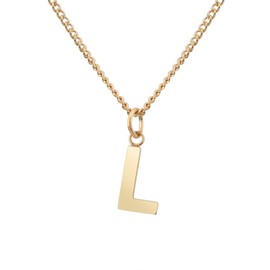 GD GOOD.designs Est. 2015 Women’s Necklace with Letters, 18 ct Gold, Waterproof, Skin-Friendly Chain with A-Z Pendant, Initial Chain, Stainless Steel, No Gemstone