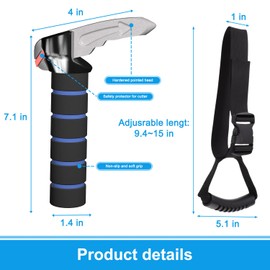 3 Packs Car Door Handle for Elderly,Car Handle Assist Support Handle Multifunction Handle Car Door Latch Handle for Seniors and Handicapped,with Window Breaker Seatbelt Cutter