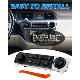 A/C Heater Climate Control Module, 79600-S84-A01ZA Front AC Control Panel Compatible with 1998-2000 Honda Accord AC Control Module and 1998-2004 Honda Odyssey HVAC Control Module 599-268