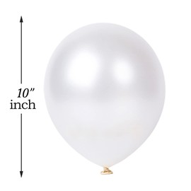 10 Inch Metallic Balloons Shiny Balloons Birthday Party Latex Balloons for Wedding Baby Shower Decorations Off White Color Pack of 50