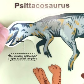 Glow-in-The-Dark Dinosaur Wall Decals - Easy Peel&Stick,Removable&Reusable Wall Sticker,DIY Wall Decals Perfect for Kids Room and Nursery Décor