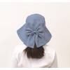 Sun Hertiness DUV-02-4 Denim-style Actress Hat, White, Head Circumference: 22.4