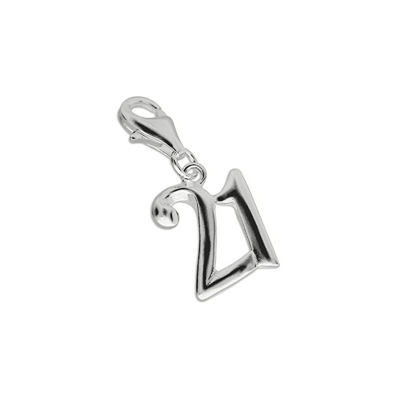 jewellerybox Sterling Silver 21st Birthday Number Clip on Charm