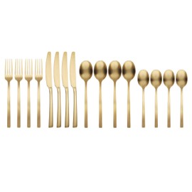 Cambridge 807416CBWG32 Beacon Gold Satin 16-Piece Flatware Set