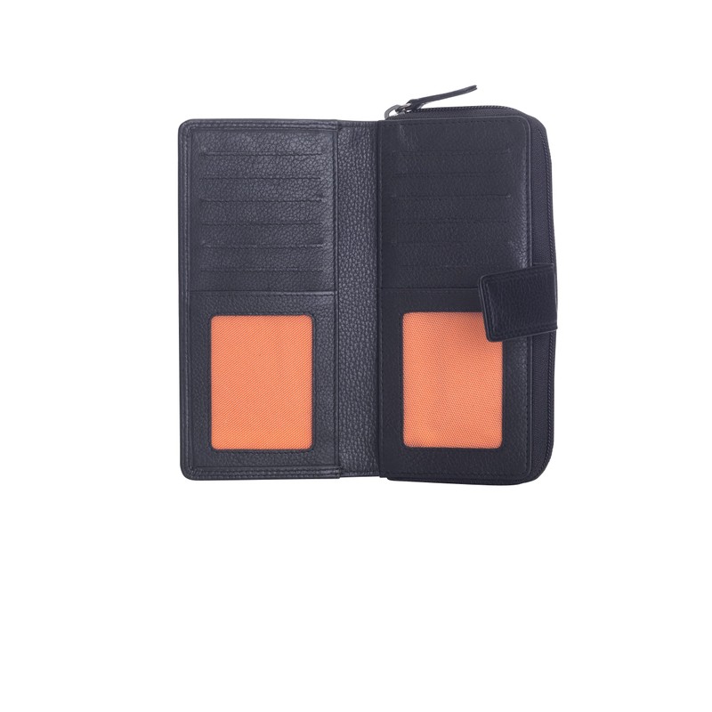 Josephine Osthoff Large Double Zip Braided Leather Women's Wallet with