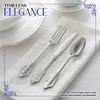 300 Pcs Silver Plastic Silverware Set- 100/Forks, Spoons Knives, Heavy