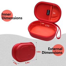 LTGEM Case Compatible with JBL Clip 4/5 Ultra Portable Waterproof Dustproof Bluetooth Speaker, Red