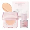 Clio Kill Cover Mesh Glow Essential Cushion Special Set [Main Product + Refill] + Free Long-Lasting Base, 23N Ginger, 1 / 클리오 킬커버 메쉬 글로우 에센셜 쿠션 기획세트 [본품+리필]+착붙베이스 증정, 23N 진저, 1개