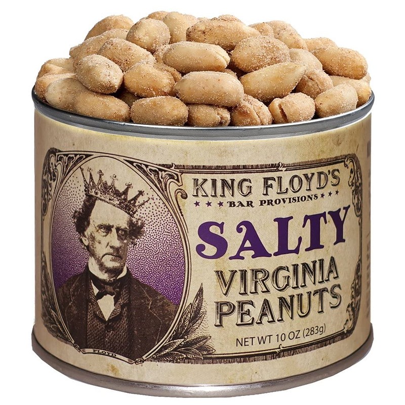 King Floyd's Salty Virginia Peanuts: 10 oz, Salted Flavored Peanuts,