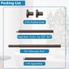 Bonpally Shower Curtain Rod, Adjustable 32-61 Inches Spring Tension Rod,