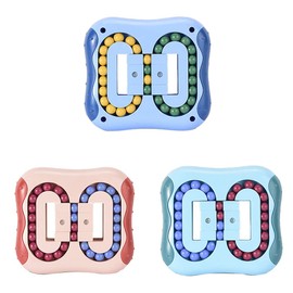 JHBEMAXS Magic Bean Cube Rotating Puzzle Fidget Toys Anti Stress Ball IQ Games Educational Sensory Easter Gift for Boys Girls Kids Children Adults (Pack of 3 Pieces)