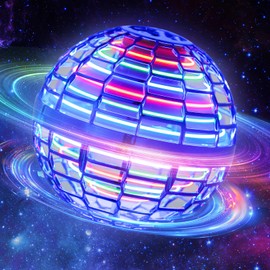 MERRYHOME Flying Orb Ball Toys: 360°Rotating Hand Controlled Drone Orbit, 2025 Cool Toys, Gifts for 6 + Year Old Kids (Blue，3.3 inches)