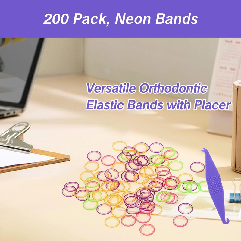 YAFIYGI 200 Pack 1/4 Inch Braces Rubber Bands Orthodontic Rubber