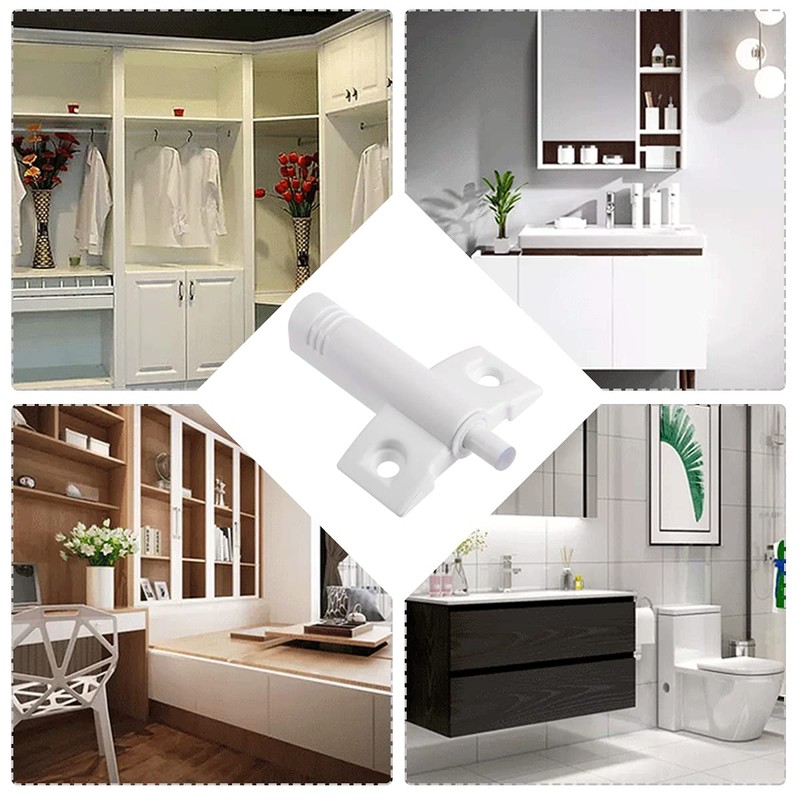 Amindz Pack of 10 Furniture Door Dampers, White, Kitchen Cabinet