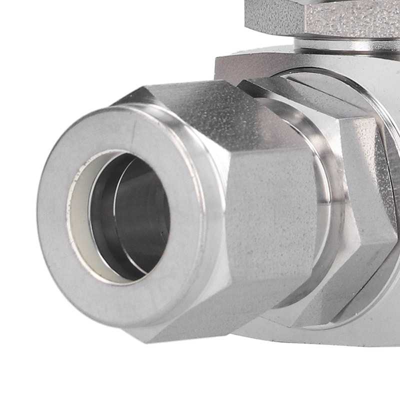 Ball Valve Straight Through 1/2in Thread Fluid Control Device Stainless