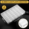 Hejo 2 PCS 36 Grids Plastic Compartment Storage Box, Craft