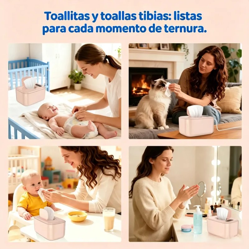 Calentador De Toallitas Húmedas Led Para Bebés Termostato 15