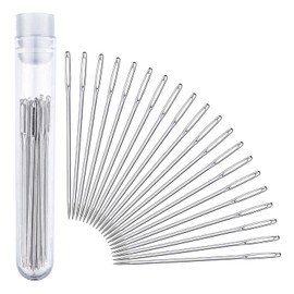 BITEFU 40 Pieces Embroidery Needles Darning Needle with Large Eye High Quality Blunt Needle Sewing Needles Set with Lace and Transparent Bottle for Crafts Leather Project