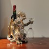 HEINBOW Steampunk Dragon Wine Bottle Wine Holder Statue with Two