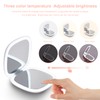 Compact LED Magnifying Travel Makeup-Mirror - 4 inches 1X/10X Magnification