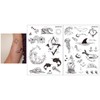 2 Sheets Temporary Whale Tattoo Wave Tattoo Anchor Tattoo Dolphin