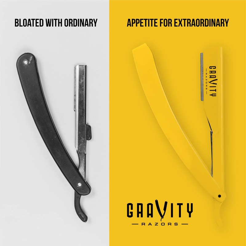 GRAVITY RAZORS Professional Straight Razor Kit – Ultra Exposure, Includes