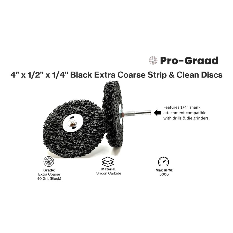 Pro-Graad 2 Pack Paint Stripping Disc Drill Attachment | 4"