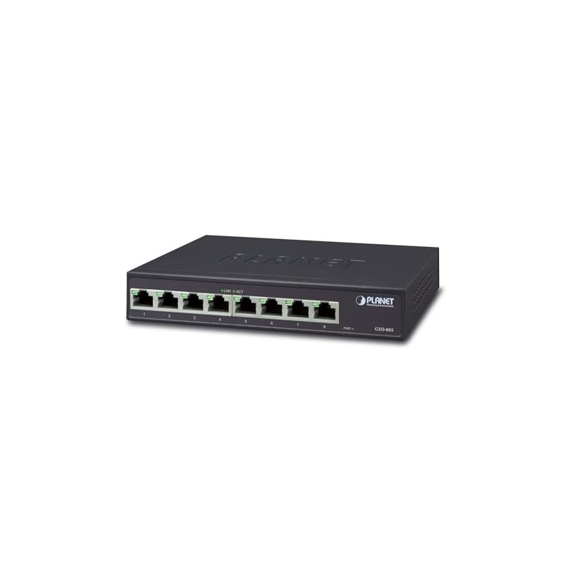 Planet GSD-805 8-Port 10/100/1000BASE-T Gigabit Ethernet Switch