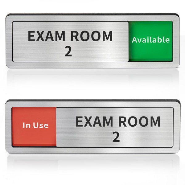 Exam Room Sign, Exam Room Numbers, In Use/Available Slider Door