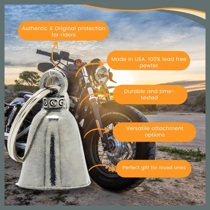 Guardian Bell 1% One Percenter Motorcycle Bell, Good Luck Bell,
