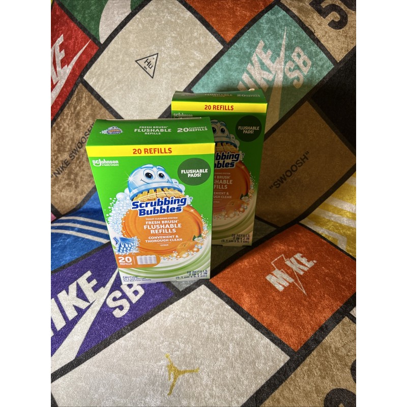 Scrubbing Bubbles Toilet Cleaning Fresh Brush Flushable Refills 40 Count