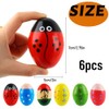 Wooden Eggs Musical Instruments x 6 Pieces, SilverChry Easter Eggs