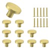 Lemiyoo 10 Sets Solid Brass Door Knobs, Round Drawer Handles,