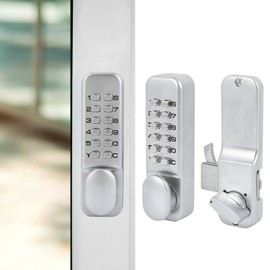 Dpofirs Keyless Sliding Door Lock, 1 to 11 Digits Mechanical Combination Lock, Keypad Lock for Interior Door, Sliding Door Keyless Access for Kitchen Office Balcony, Dpofirs63e49zbn8m