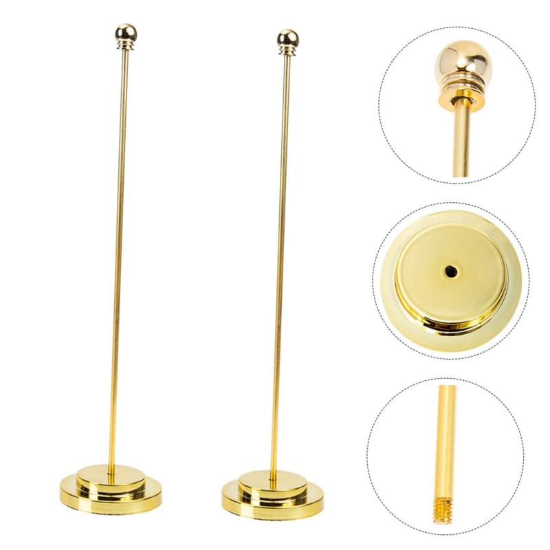 Levemolo Sturdy Metal Plastic Desk Flag Pole Holder Office Decor
