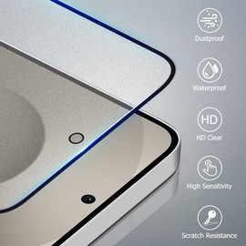 Xenovont 2 Pack Galaxy S24/S25 Matte Screen Protector,9H Tempered Glass,Anti-Glare,Anti-Scratch,Smooth and Responsive Absolute, No Bubbles,High Definition, Fingerprint Unlock, With Installation Frame