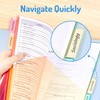 Forvencer 5 Count Dividers with Pockets, 5 Tab Dividers for