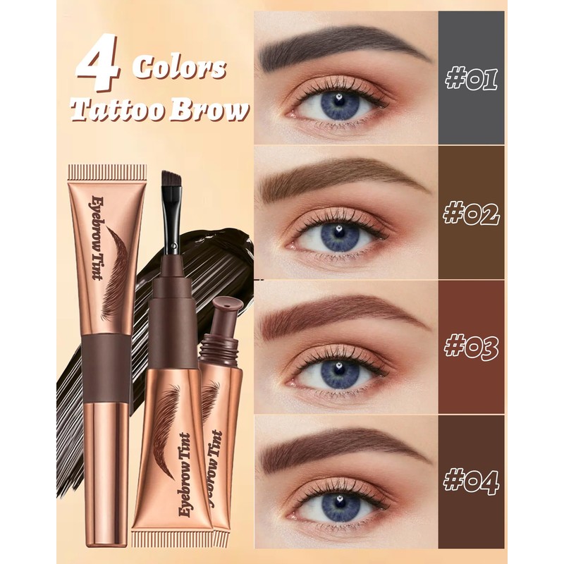 Easy Peel Off Eyebrow Gel, Mauve Tattoo Eyebrow Gel Easy