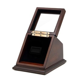 CHEZ MONETT Championship Ring Display Case Big Ring Storage Box (Espresso, 1 Slots)