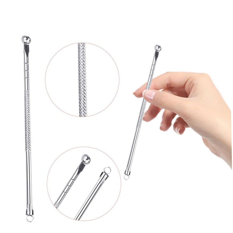 FOMIYES 5pcs Facial Blackhead Removal Tool Kit Pimple Popping Tool