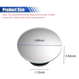 UHANBUT 2PCS Car Blind Spot Mirrors, Adjustable HD Round Automotive Rear View Mirror, Frameless Wide Angle Convex Mirror, Universal Vehicle Auxiliary Mirrors for Cars, Trucks, SUVs (Round)