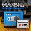 Bostra Fireproof Safe Box with Sensor Light & Fireproof Bag,