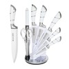 Kitchen Knife Set, Retrosohoo 9-Piece White Sharp Non-Stick Coated Chef