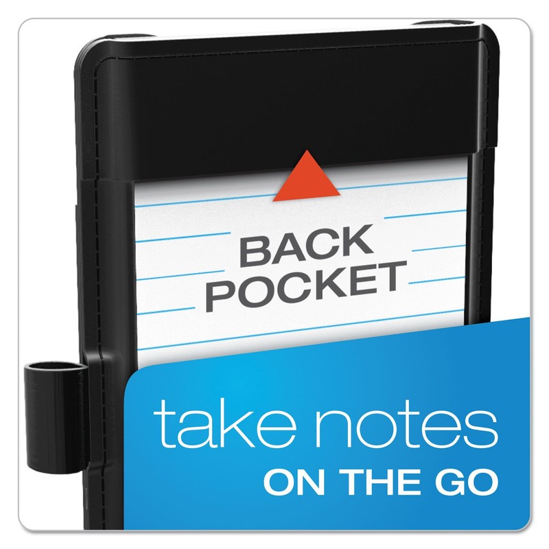 Oxford at-Hand Note Card Case, 3" x 5" Size, Black,