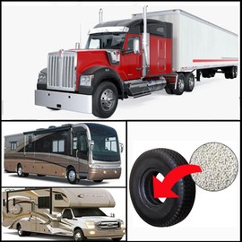 Checkered Flag Tire Balancing Beads 14oz, Case of 12-14oz Bags,168oz Total Balance Beads, for Semi Truck, Off-Road Vehicles, Tire Beads Include (12) Caps and Cores (12-14oz)