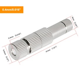 Wexecon 20pcs Brass Mister Nozzles, 6mm Misting Nozzles for Outdoor Cooling System, Landscaping, Air Humidification, Greenhouse Irrigation (with Filter, 0.016"/0.4mm Orifice)