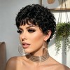2 Pcs Glueless Pixie Cut Wig, Short Black Wig with