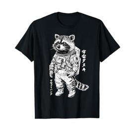 Space Raccoon Astronaut - Japanese Streetwear Style T-Shirt