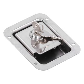 Paddle Latch Locks, Flush Mount Stainless Steel Single Point Paddle Slam Latch with 2 Keys, for RVs, Trailers, Cabinet, Toolbox, Trucks