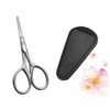 1set Portable Beard Scissors and Beauty Scissors Pu Cover Small